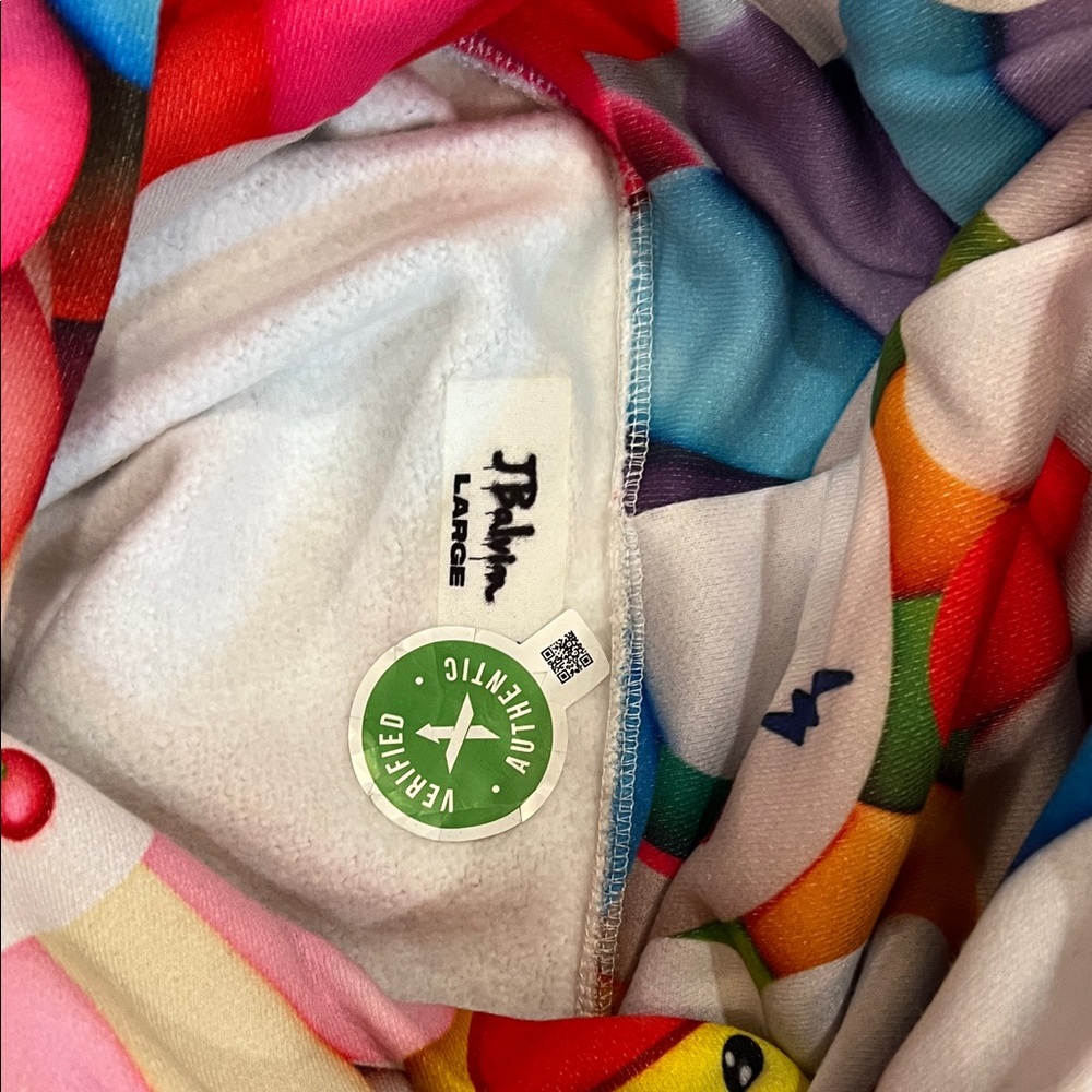 Authentic J Balvin xTakashi Murakami Hoodie Multicolor Floral-Emoji Hoodie uni - Picture 6 of 6